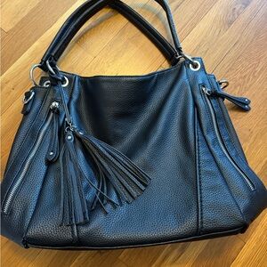 Black Rivet Stylish Black Shoulder Bag
